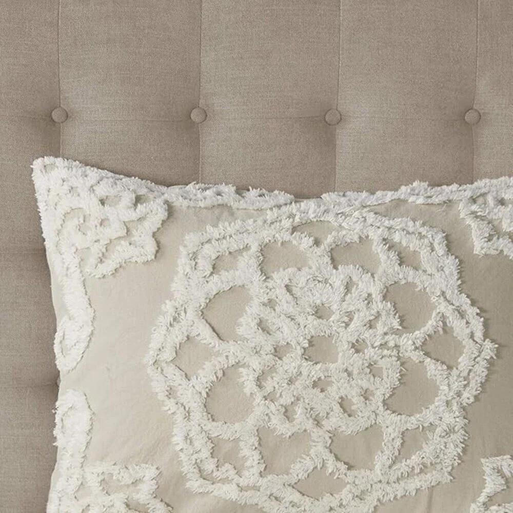 Madison Park Laetitia Coverlet Set King/California King Taupe Cotton 3-Pc BED58